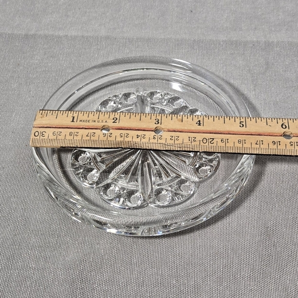 Baccarat Rosace Clear Crystal Glass Wine Bottle Decanter Coaster 5" w/ Box VTG - Picture 8 of 15
